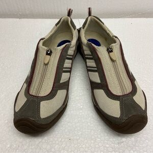 Dr.Scholls Natural Sport Sneaker Zip Up Gel Insole  Beige/Brown 7.5W NWT